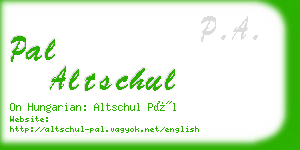 pal altschul business card